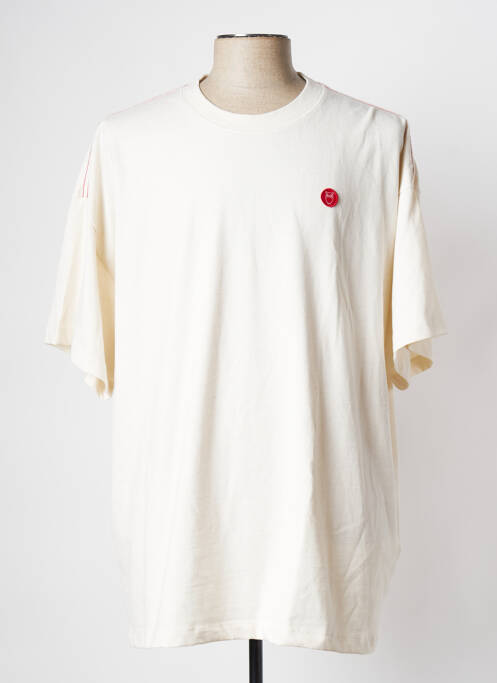 T-shirt blanc KNOWLEDGE COTTON APPAREL pour homme