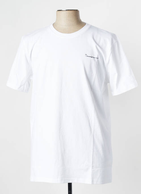T-shirt blanc KNOWLEDGE COTTON APPAREL pour homme