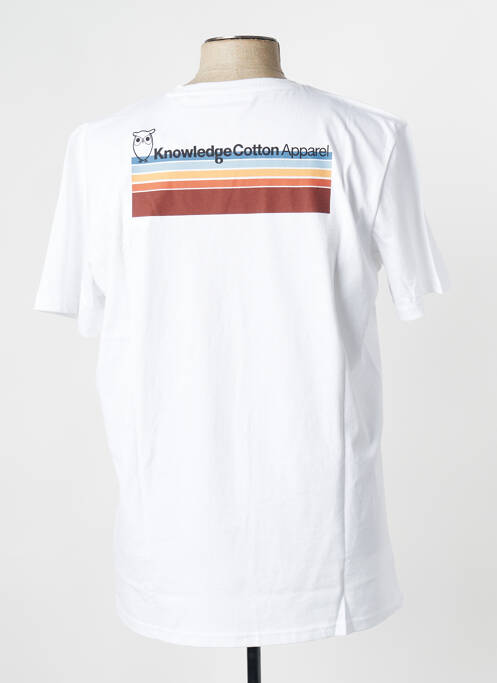 T-shirt blanc KNOWLEDGE COTTON APPAREL pour homme