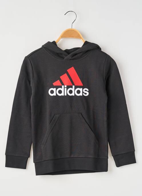 Sweat-shirt à capuche noir ADIDAS pour garçon