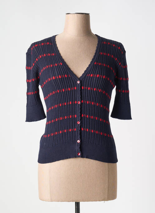 Gilet manches courtes bleu LA PETITE FRANCAISE pour femme