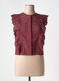 Top col v rouge ESSENTIEL ANTWERP femme
