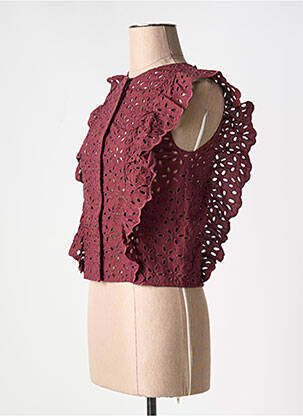 Top col v rouge ESSENTIEL ANTWERP femme