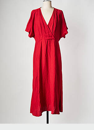 Robe mi-longue rouge AN' GE pour femme