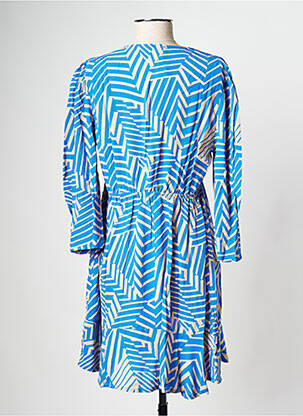 Robe courte col v bleu AN' GE femme