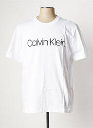 T-shirt col rond blanc CALVIN KLEIN homme