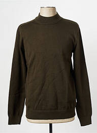 Pull col rond vert SELECTED homme
