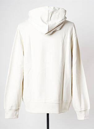 Sweat-shirt à capuche col rond blanc CALVIN KLEIN homme