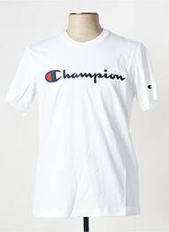 T-shirt col rond blanc CHAMPION homme