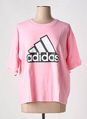 T-shirt rose ADIDAS pour femme seconde vue