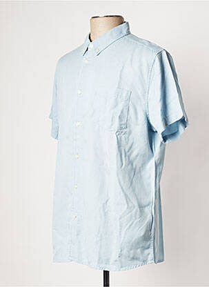 Chemise manches courtes bleu KNOWLEDGE COTTON APPAREL homme