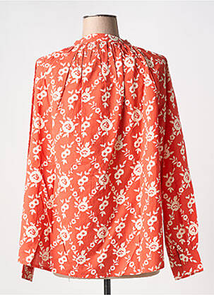 Top col rond orange JOLIE JOLIE PAR PETITE MENDIGOTE femme