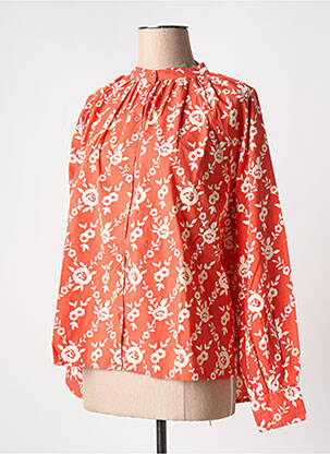 Top col rond orange JOLIE JOLIE PAR PETITE MENDIGOTE femme