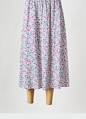 Jupe mi-longue blanc JOLIE JOLIE PAR PETITE MENDIGOTE pour femme