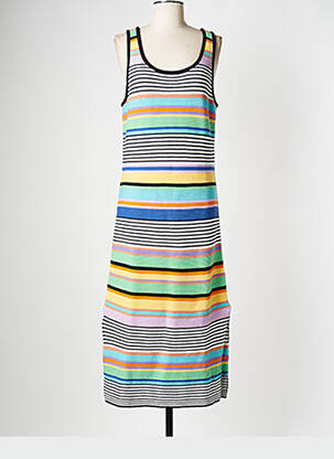 Robe mi-longue col rond jaune ROXY femme