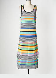 Robe mi-longue col rond jaune ROXY femme
