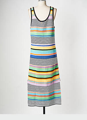 Robe mi-longue col rond jaune ROXY femme