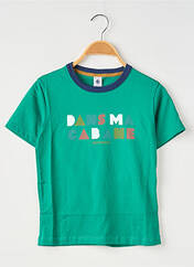 T-shirt vert PETIT BATEAU pour garçon seconde vue