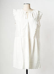 Robe courte col v blanc ATELIER REVE femme