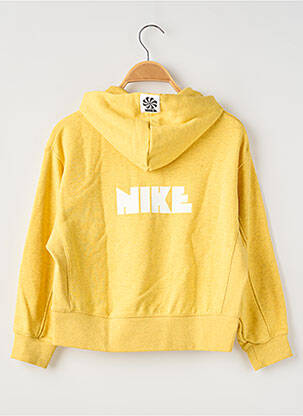 Sweat-shirt à capuche col rond jaune NIKE enfant