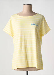 T-shirt col rond jaune MAISON LABICHE femme
