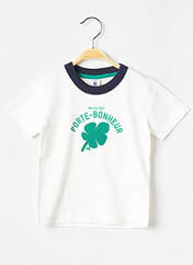 T-shirt blanc PETIT BATEAU pour garçon seconde vue