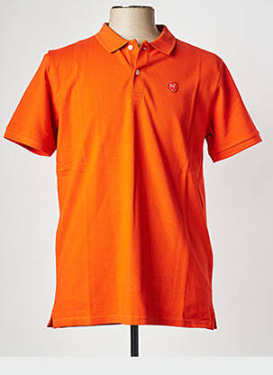 Polo orange KNOWLEDGE COTTON APPAREL homme