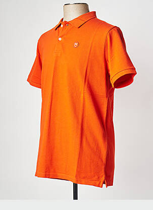 Polo orange KNOWLEDGE COTTON APPAREL homme
