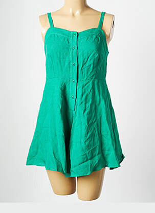 Combishort col v vert THE KORNER femme