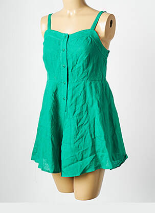 Combishort col v vert THE KORNER femme