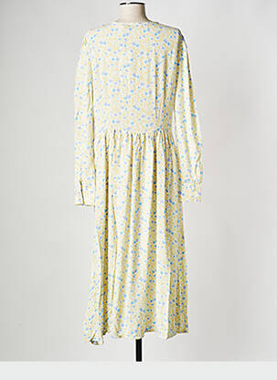 Robe mi-longue col v blanc NA-KD femme