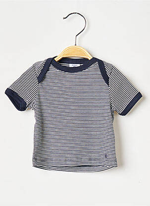 T-shirt col rond noir PETIT BATEAU garçon