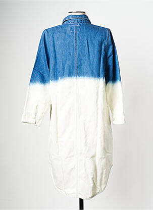 Robe courte col v bleu LEON & HARPER femme
