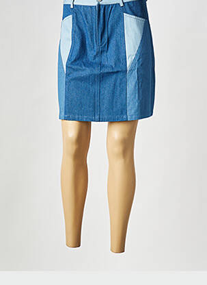 Mini-jupe bleu SEE U SOON pour femme