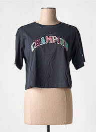 T-shirt col rond noir CHAMPION femme