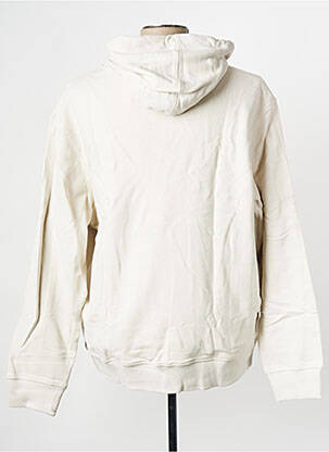 Sweat-shirt à capuche col rond blanc CALVIN KLEIN homme