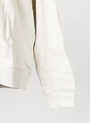 Sweat-shirt à capuche col rond blanc CALVIN KLEIN homme