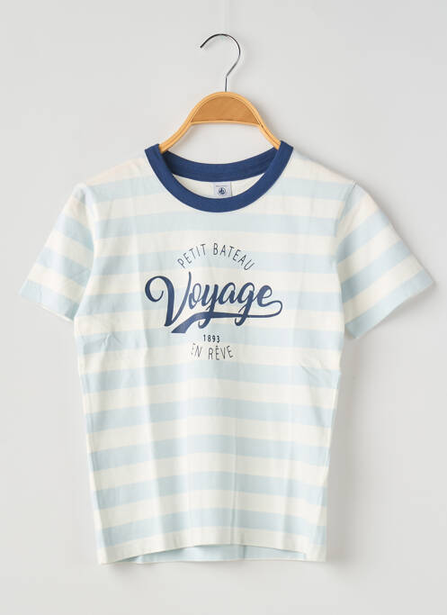 T-shirt bleu PETIT BATEAU pour garçon