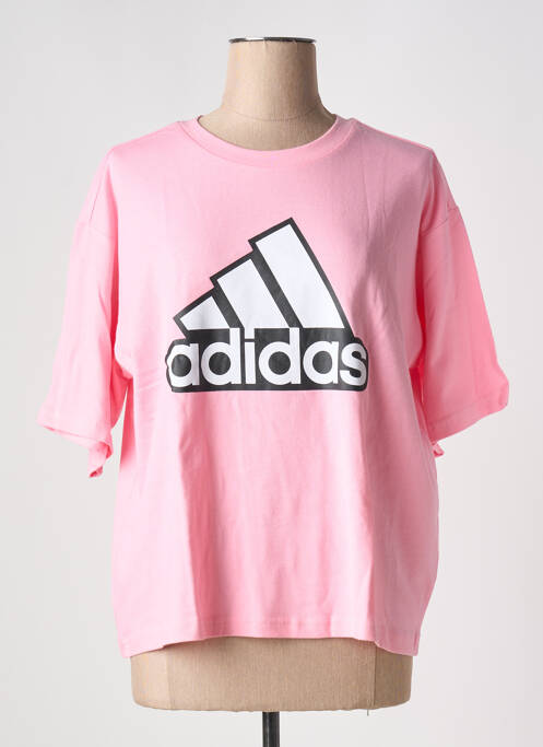T-shirt rose ADIDAS pour femme