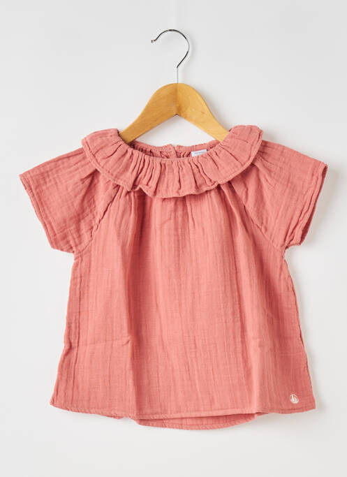 Top rose PETIT BATEAU pour fille