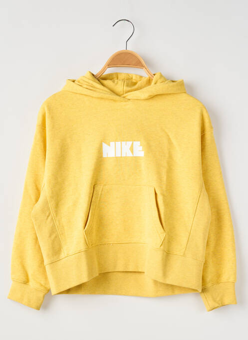 Sweat-shirt à capuche jaune NIKE pour enfant