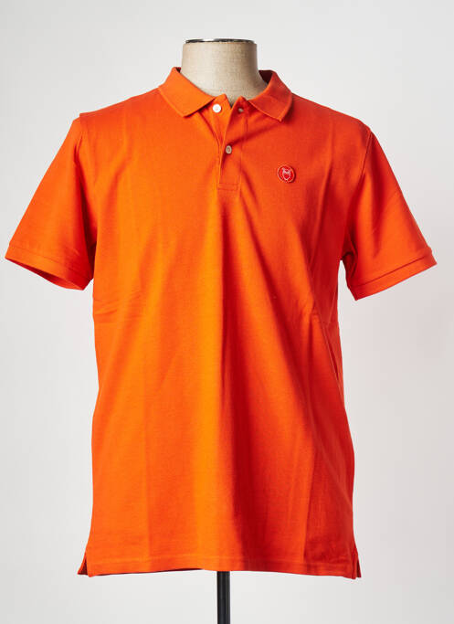Polo orange KNOWLEDGE COTTON APPAREL pour homme
