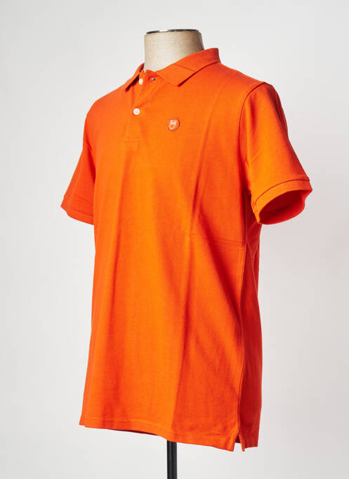 Polo orange KNOWLEDGE COTTON APPAREL pour homme