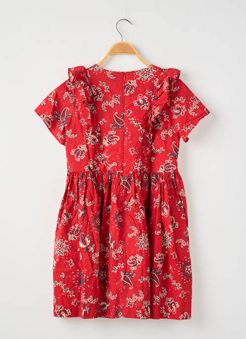 Robe mi-longue rouge PETIT BATEAU pour fille
