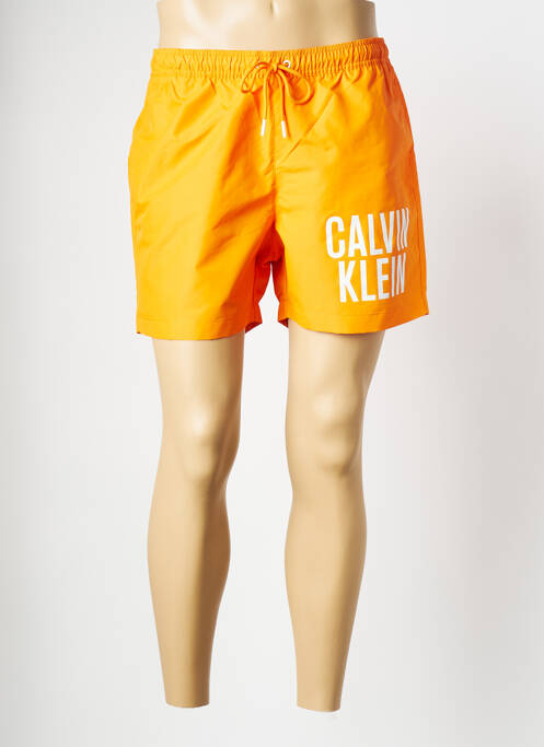 Short de bain orange CALVIN KLEIN pour homme