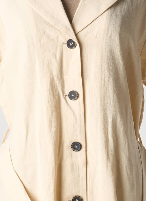 Robe courte beige SELECTED femme