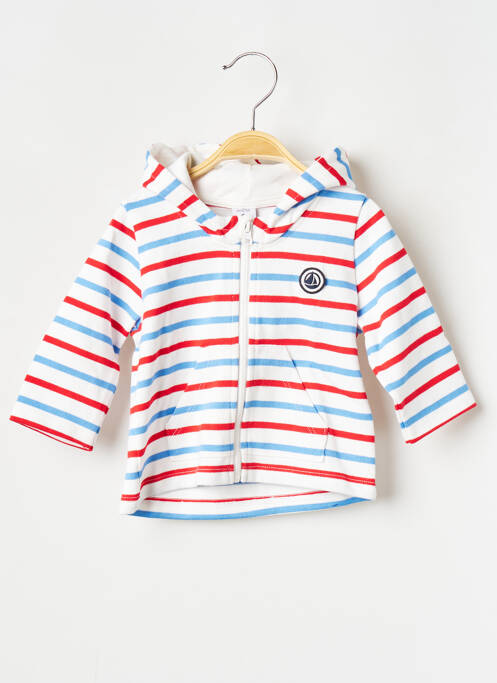 Sweat-shirt à capuche blanc PETIT BATEAU pour garçon