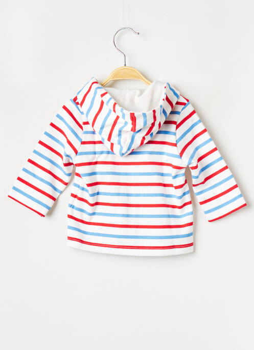 Sweat-shirt à capuche blanc PETIT BATEAU garçon