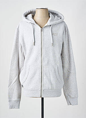 Sweat-shirt gris SUPERDRY homme