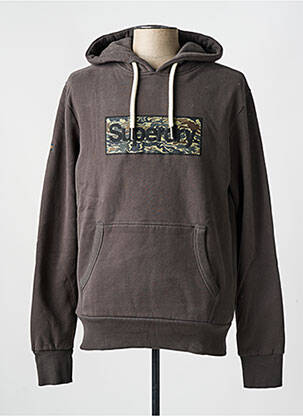 Sweat-shirt gris SUPERDRY homme